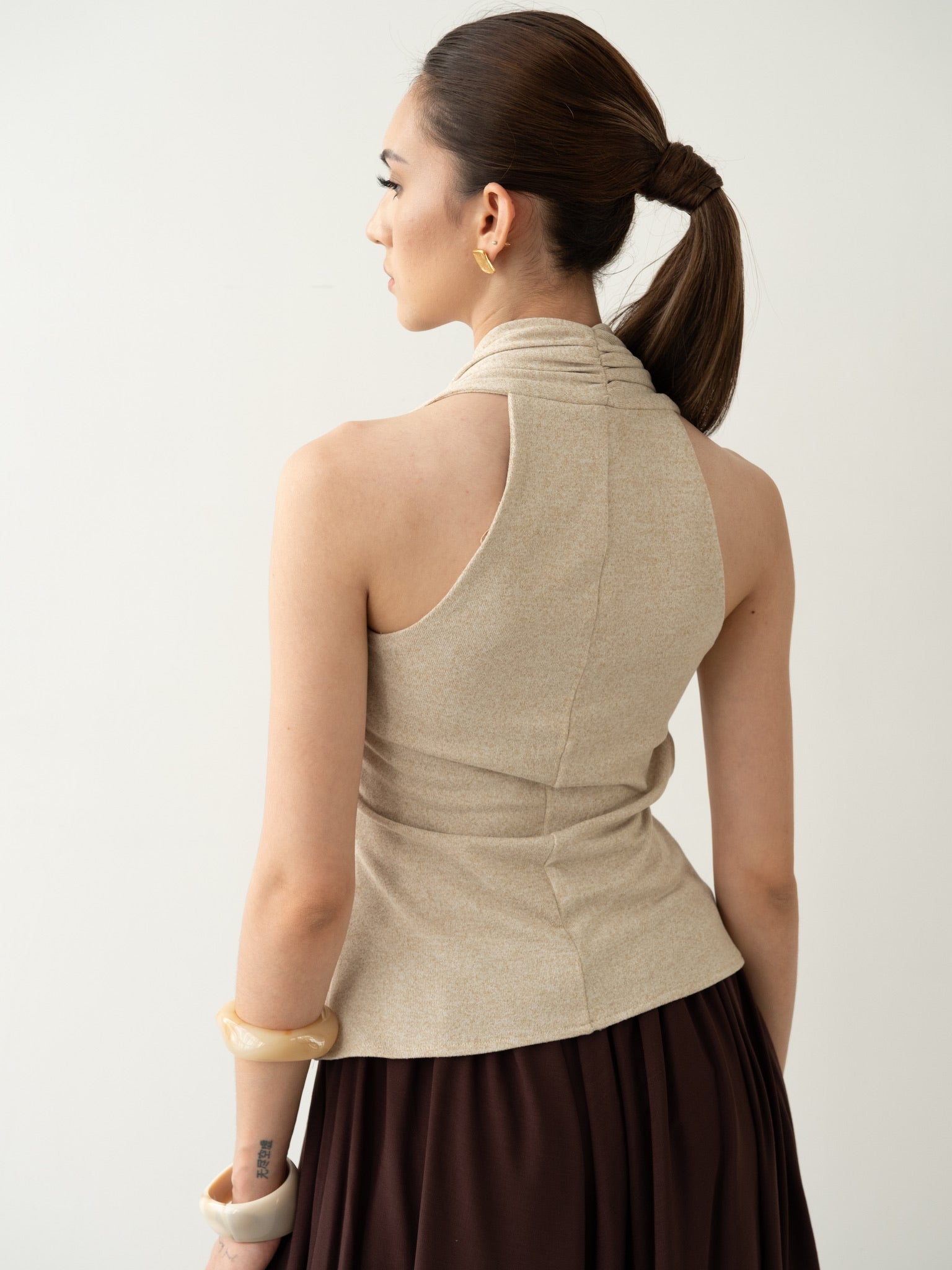Calla Halterneck Draped Top