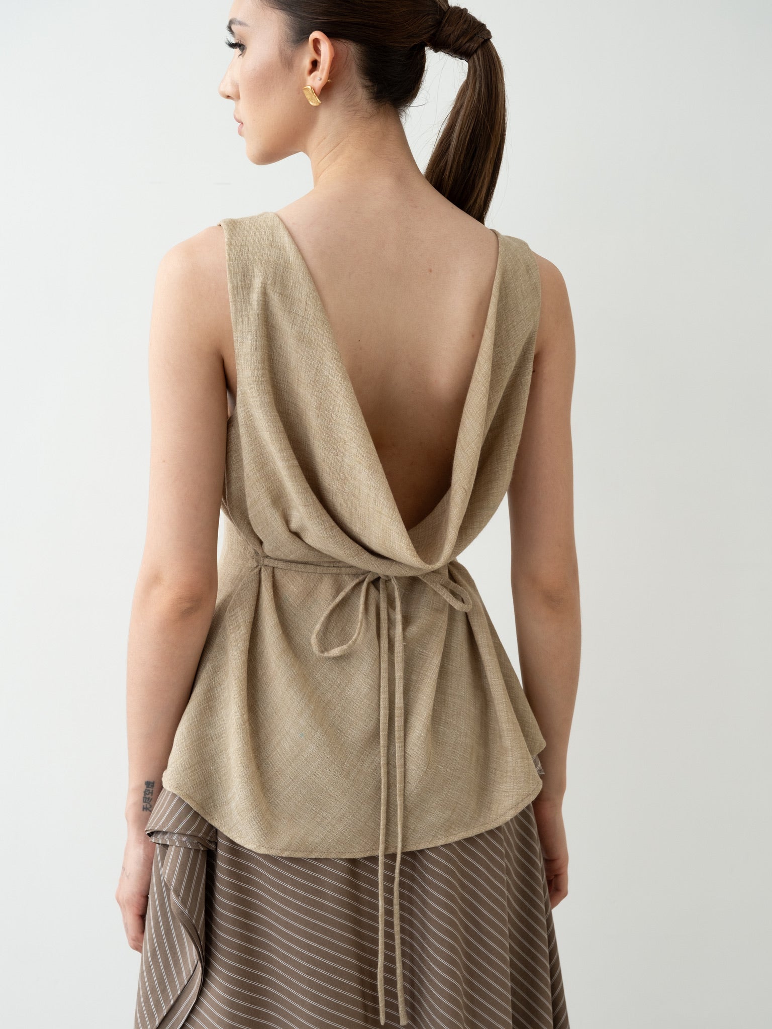 Sahara Draped Cowl Back Top