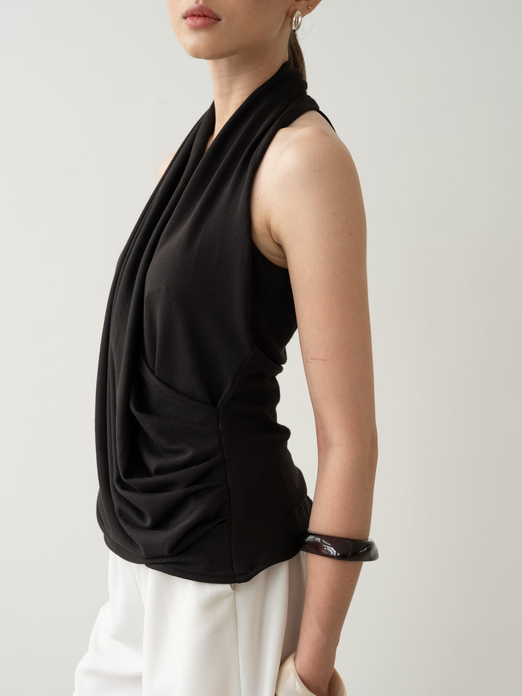 Calla Halterneck Draped Top