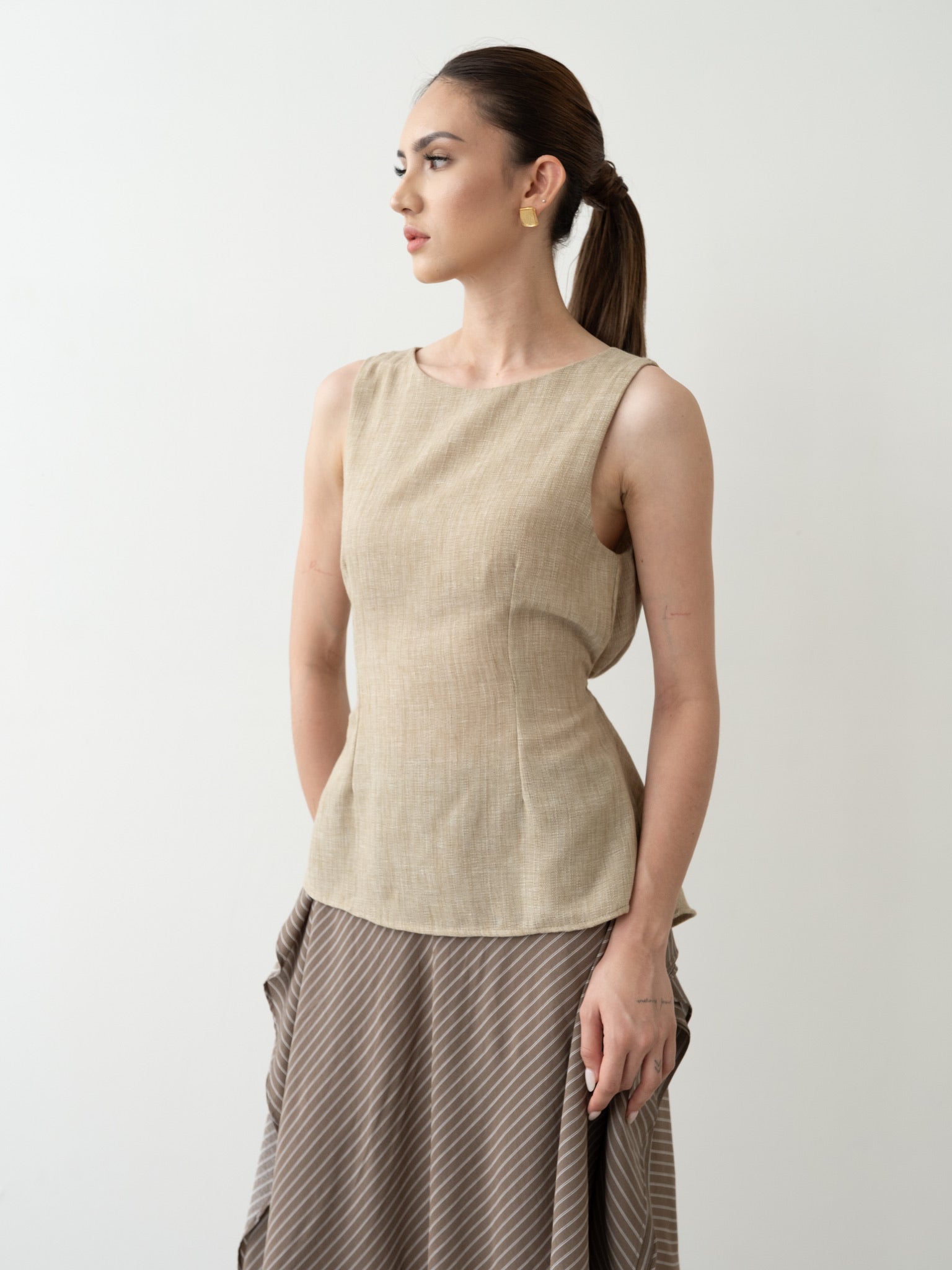 Sahara Draped Cowl Back Top